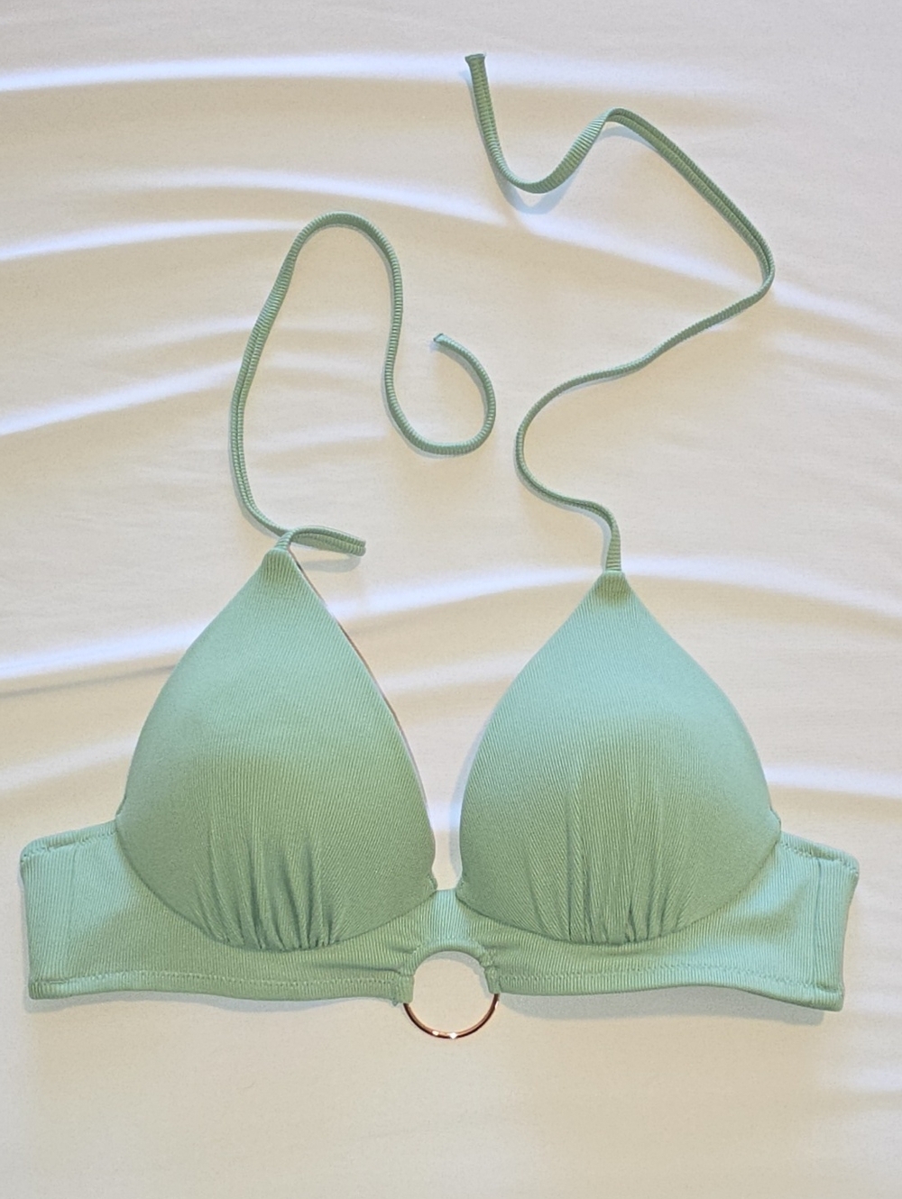 Mint Halter Bikini Top with Front Ring - Women Intimates